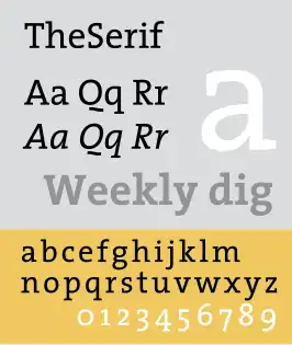 Voorbeeld van TheSerif