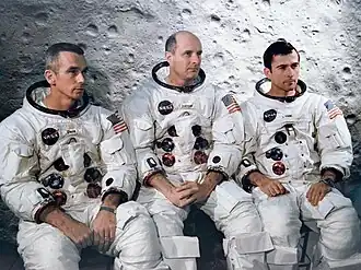 Bemanning van Apollo 10 (v.l.n.r.: Cernan, Stafford en Young)