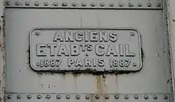 Plaquette Anciens Établissements Cail