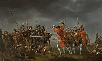 Het schilderij Slag bij Culloden van David Morier