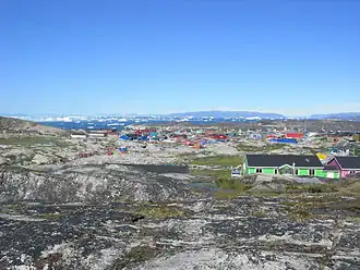 Uitzicht over Qeqertarsuup Tunua vanuit Ilulissat