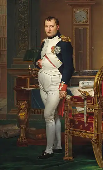 Keizer Napoleon in zijn studeerkamer in de Tuilerieën