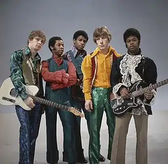 The Equals in 1968 v.l.n.r.: Pat Lloyd, Dervin Gordon, Eddy Grant, John Hall, Lincoln Gordon