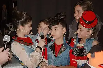 The Funkids tijdens voorbereidingen voor het Junior Eurovisiesongfestival 2012