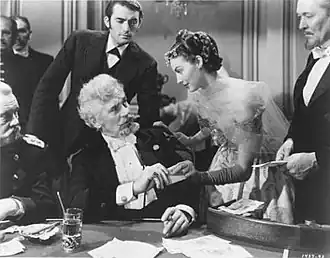 Scène uit The Great Sinner met Ava Gardner en Gregory Peck, gebruikt als publiciteitsfoto voor de film (1949)