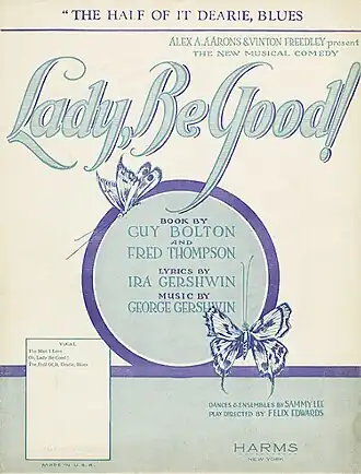 Bladmuziek “Dearie, Blues” uit 1924