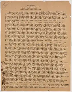 Eerste pagina van het manuscript van The Hound