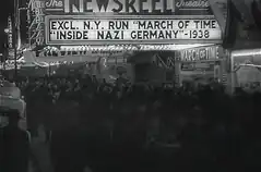 Aankondiging van March of Time: Inside Nazi Germany, 1938.