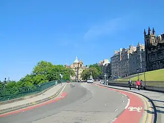 The Mound richting de Bank of Scotland