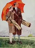 Sportief stel, 1928 (man in plusfours)
