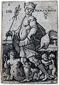 Mercurius met caduceus