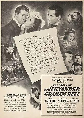 Advertentie voor The Story of Alexander Graham Bell