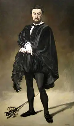 Portret van Philibert Rouvière als Hamlet, 1866