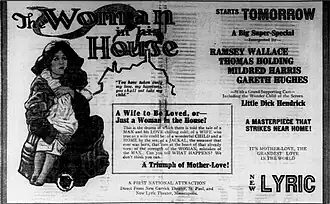 Advertentie voor The Woman in His House