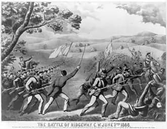 Afbeelding van de Slag bij Ridgeway