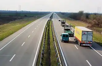 De A3 op Sremska Mitrovica