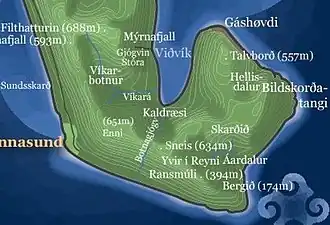 Detailkaart van Viðvík