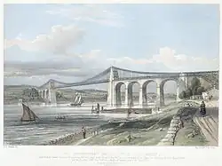 De brug omstreeks 1840