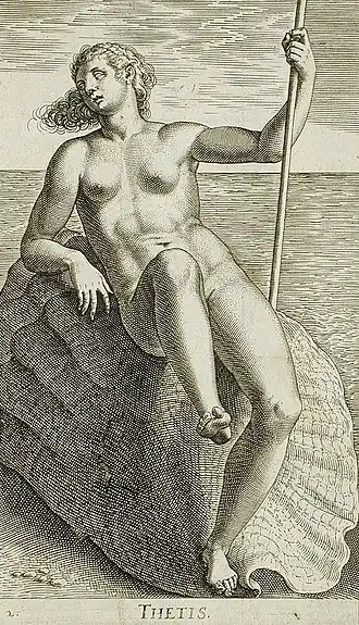 Gravure van Thetis door Philip Galle, 1587