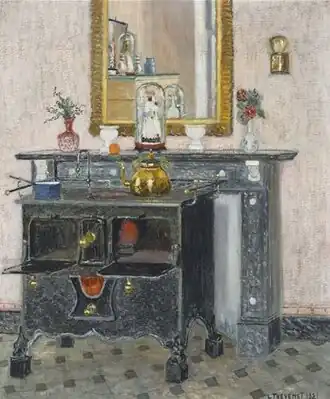 Interieur met kachel (1921)