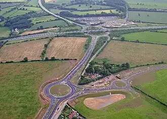 De Thickthorn Interchange tussen de A11 en A47
