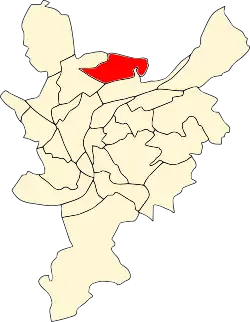 Locatie van de wijk Thier-à-Liège