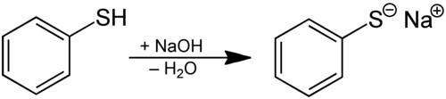 Synthese van natriumthiofenolaat.