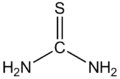 Structuurformule van thio-ureum