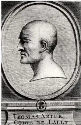 Thomas Arthur, graaf de Lally. Gravure rond 1766.