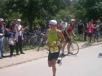 Tijdens Quelle Challenge Roth 2007