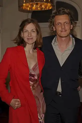 Elsie de Brauw met de Duitse dramaturg Thomas Oberender op de Berliner Festspiele in 2010