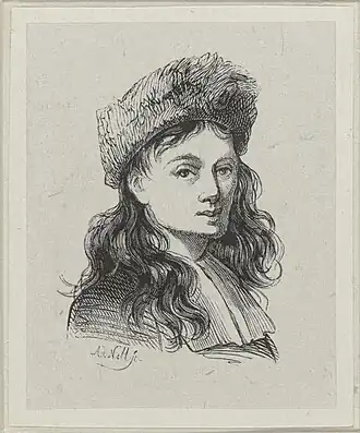 Thomas Wijck, negentiende-eeuws portre door Adolphe Frédéric Nett naar anoniem voorbeeld