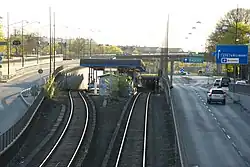 Het station gezien uit het oosten