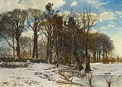 Een winterdag met bomens