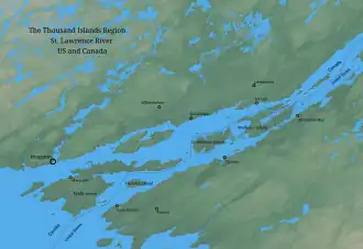 Kaart van Thousand Islands