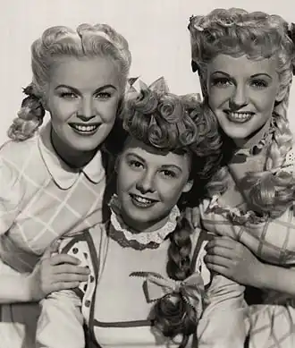 v.l.n.r.: June Haver, Vera-Ellen en Vivian Blaine