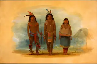 Drie Saloema-inheemsen door George Catlin (1854-1875)