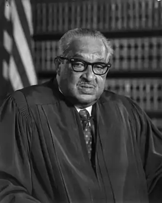 Thurgood Marshall als rechter van het Hooggerechtshof in 1976