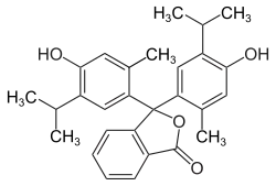 Structuurformule van thymolftaleïne