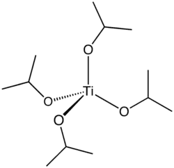 Structuurformule van titanium(IV)isopropoxide