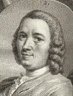 Kopergravure door Pieter Tanjé, 1751, naar een tekening door Aert Schouman.