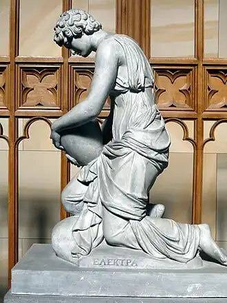 Sculptuur Elektra, Christian Friedrich Tieck, 1824. Locatie: Friedrichswerdersche Kirche, Berlin-Mitte