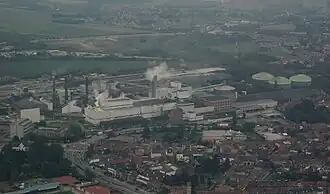 Luchtfoto van de site in Tienen