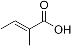 Structuurformule van tiglinezuur