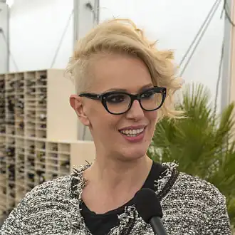 Tijana Dapčević tijdens het Eurovisiesongfestival 2014