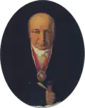 Alexandr Andreyevich Baranov droeg in 1818 een met diamanten versierd kruis om de hals