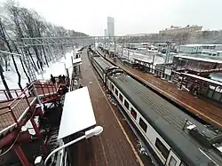 Het provisorium tijdens de ombouw