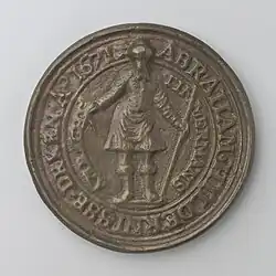 Gegoten penning van het Middelburgse timmerliedengilde