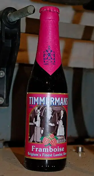 Timmermans framboise, een Belgische lambiek met framboossmaak