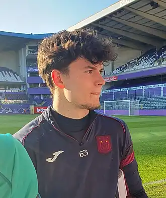 Timon Vanhoutte bij RSC Anderlecht in 2025